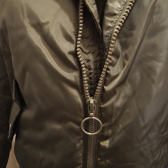 Fashion Nova Olive Bomber Jacket — Size Large, New With Tags - Picture 5 of 7